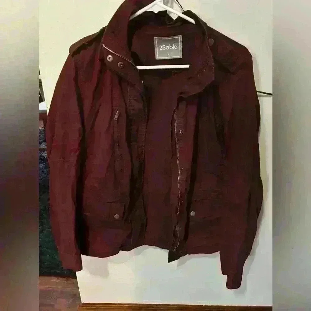 2Sable Maroon Jacket Size Large